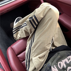 DB856-P48美式条纹休闲降落伞兵裤男宽松阔腿运动速干薄款工装裤，男装休闲裤，星座603-2