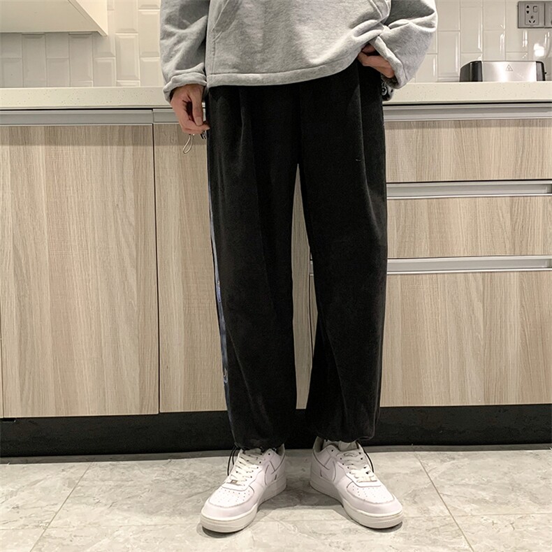 新款男百搭纯色直筒港风休闲裤B62-P40控78,男装休闲裤,星座717