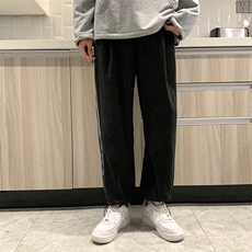 新款男百搭纯色直筒港风休闲裤B62-P40控78，男装休闲裤，星座717