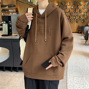 L-8XL 秋季新款大码提花连帽套头卫衣109-W1599-P43图片
