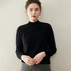 2025年秋季新款百搭女士半高七针一线插肩半高纯山羊绒衫，女装羊绒衫，纳丰羊绒