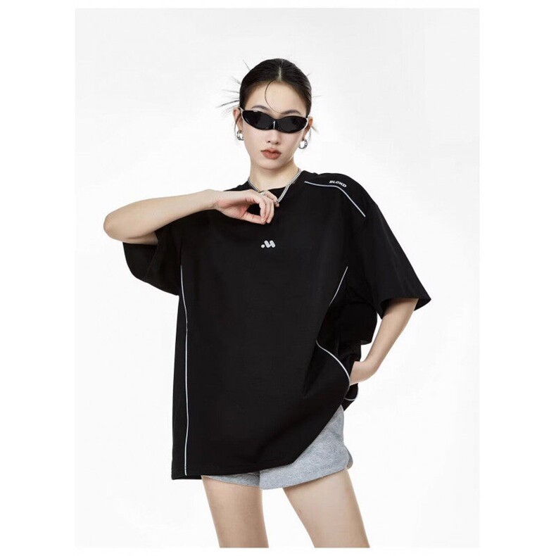 M571-P35短袖t恤男潮牌夏季宽松五分袖网红潮流ins简约上衣，男装T恤，星座617A-1（原B318A）