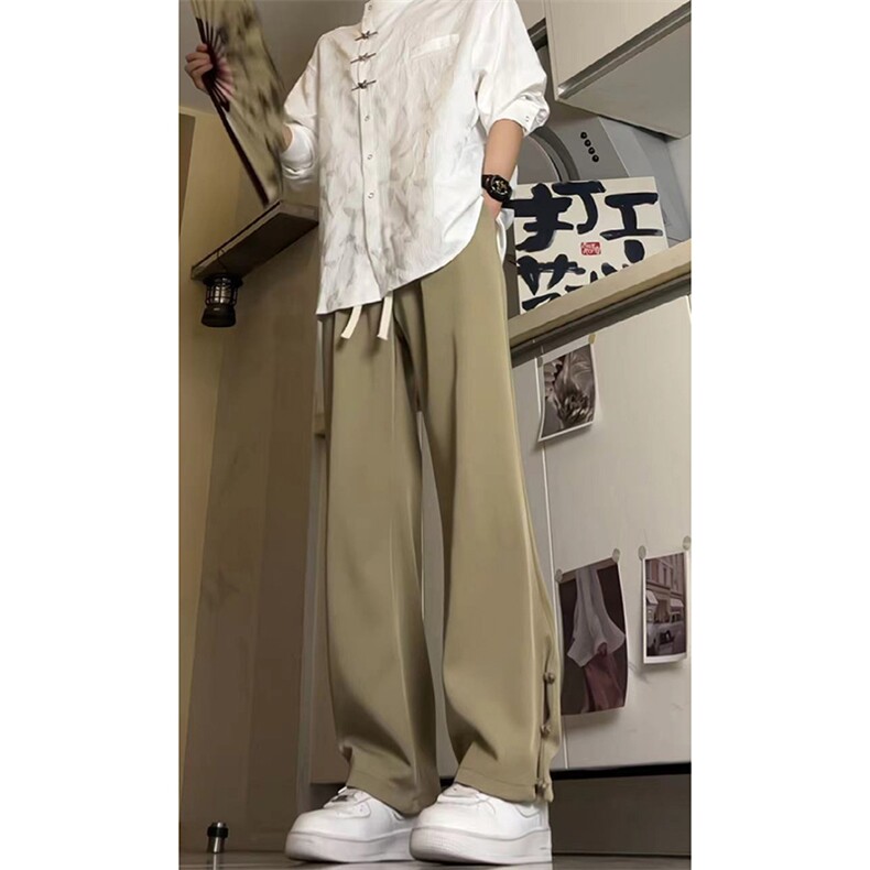 夏季新中式美式高街hiphop盘扣休闲九分西裤货号K2422,男装西裤,电商A063