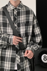 时尚潮流复古格子大码翻领长袖衬衫内搭外套C2167-P32【特价】，男装衬衫，电商A007