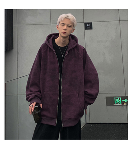美式复古扎染连帽卫衣开衫男秋季款休闲情侣拉链外套JK91-P78图片