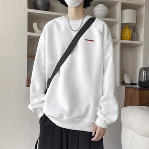 B368P35加厚慵懒风休闲情侣针织衫男女打底衫卫衣带图片