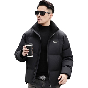 2025新款冬季立领90绒子白鸭绒羽绒服外套中年男装加厚羽绒服夹克图片