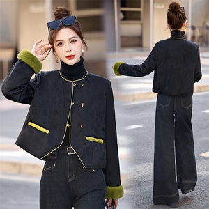 轻薄羽绒服女2024冬季新款小个子新中式国风短款独特漂亮黑色外套图片
