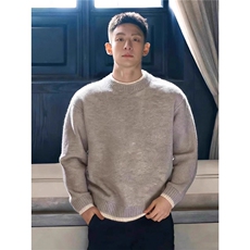假两件毛衣男款冬季加厚成熟稳重男装内搭打底衫圆领针织衫MYZ17，男装T恤，星座516A