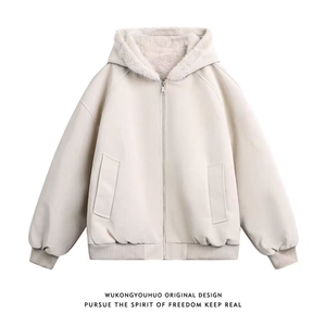 现货(网图)连帽座山雕PU皮棉衣外套美式情侣外套 313B-PM01-P85图片