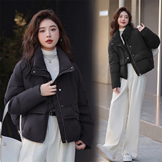 现货！2023新款冬装新款加厚短款纯色时尚90%白鸭绒羽绒服，女装羽绒服，韩宇舍