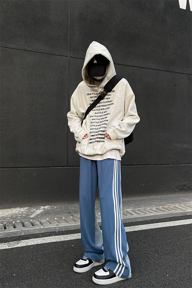 8XL-M特大码2024高级感小众牛仔裤长裤高街美式拼接休闲裤K959P78,男装牛仔裤,电商D206-1
