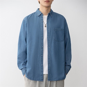 25年春季长袖衬衫工装潮流牛仔衬衣宽松现货DS-C323-1-N80-批45图片