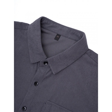 2026春季新款欧美男士休闲纯色翻领衬衫大码宽松上衣潮MenShirts，男装衬衫，电商B212（原钱塘6029）