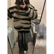 【有货】MY3010LL-特P46条纹毛衣男慵懒风情侣针织衫外套，男装针织衫/毛衣，星座1007（原301D）