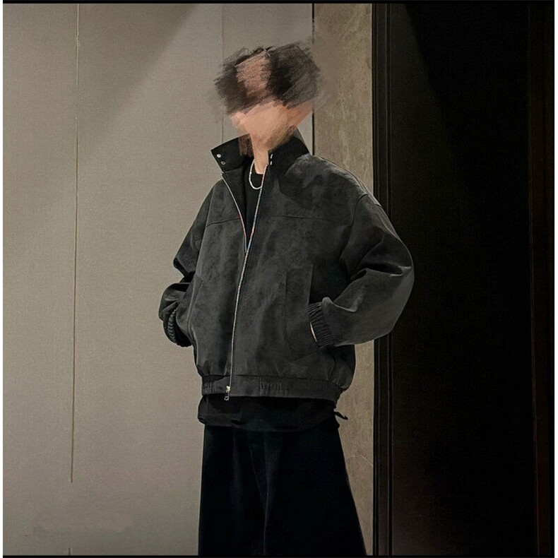 现货网图慎用春秋款皮夹克扎染皮衣外套JK313P60,男装夹克,星座1904A