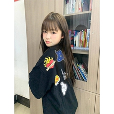 美式创意徽章短袖T恤男女夏季潮宽松嘻哈上衣情侣LT60544-P38，男装T恤，星座1008
