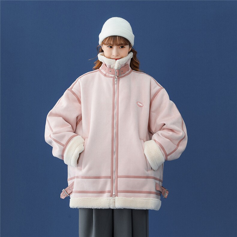 1羊羔毛休闲宽松大码M-5XL情侣潮棉服外套男YG7538P145控188,男装棉衣,星座226-2