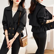 时尚韩版宽松显瘦牛仔连衣裙女春秋季新款休闲百搭长袖裙子，女装风衣，姿衣坊