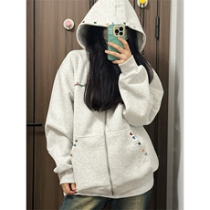 【有货】DKY3042-批60原版做工刺绣纯棉华棉复合薄款卫衣外套，女装短外套，星座603-2