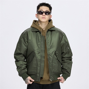 新款秋冬季潮牌宽松飞行员加厚夹克外套男 A436-980-P105148图片