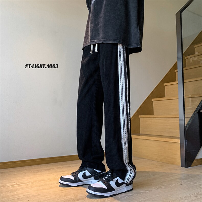 美式高街欧棉绒加绒加厚直筒休闲运动裤货号K682P60加绒P75控价98,男装休闲裤,电商A063