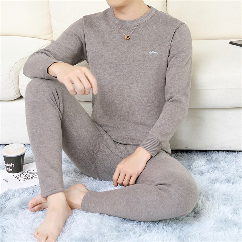 保暖内衣男士秋衣秋裤加绒加厚特厚中老年防寒套装TZ8003-P80,男装休闲套装,星座310B-3