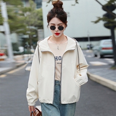 （现货）时尚宽松连帽短款外套女新款减龄显瘦休闲小个子夹克上衣，女装短外套，韩蔻秀