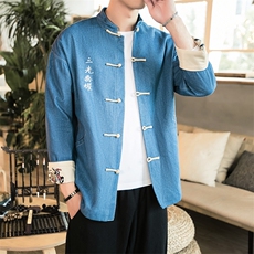 春季风刺绣大码休闲牛仔夹克情侣复古外套潮男女JK17/P155，男装工装外套，钱塘713