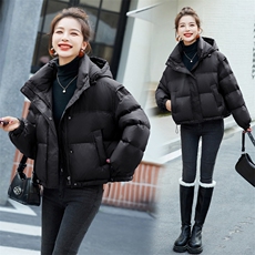 轻薄90%白鸭绒羽绒服女2024新款冬季保暖极简百搭连帽短款外套，女装羽绒服，美沁