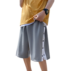 夏季针织短裤潮流宽松垂感卫裤大码排扣裤DS-C407-K21801-P35，男装休闲裤，电商C323-1
