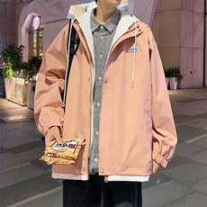 秋季夹克男假两件潮宽松男士外套新款连帽青年A266-JK2226-P65，男装夹克，电商A266