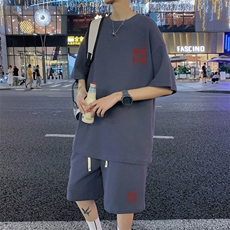 ！重磅推荐！2024夏季新款华夫格短袖套装HTZ19P50，男装T恤，电商B220
