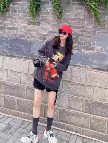 2021秋新款潮牌同款卫衣,女装卫衣/绒衫,炫女孩
