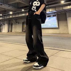 美式vibe裤子高街水洗牛仔裤男N5066P43图片