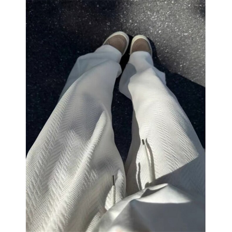 斑马纹弯刀卫裤男款秋微喇裤子宽松阔腿直筒休闲长裤K6022，男装休闲裤，星座1116A（原606A-3）