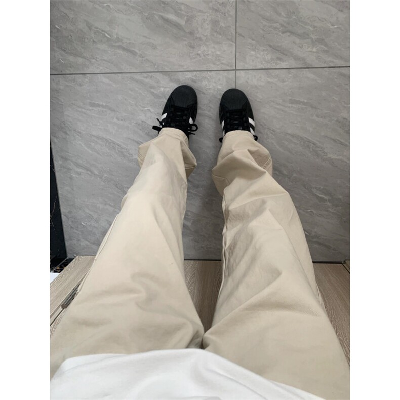 美式直筒宽松休闲裤男纯色多口袋设计感阔腿裤机能风KZD43-P45,男装休闲裤,星座1007（原301D）