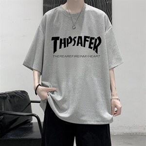 HT73007-P22 华夫格t恤男短袖男大码五分袖 大皂风图片