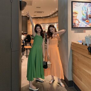 现货加购8  天丝垂感非常好 牛油果绿吊带 1318A-D05图片