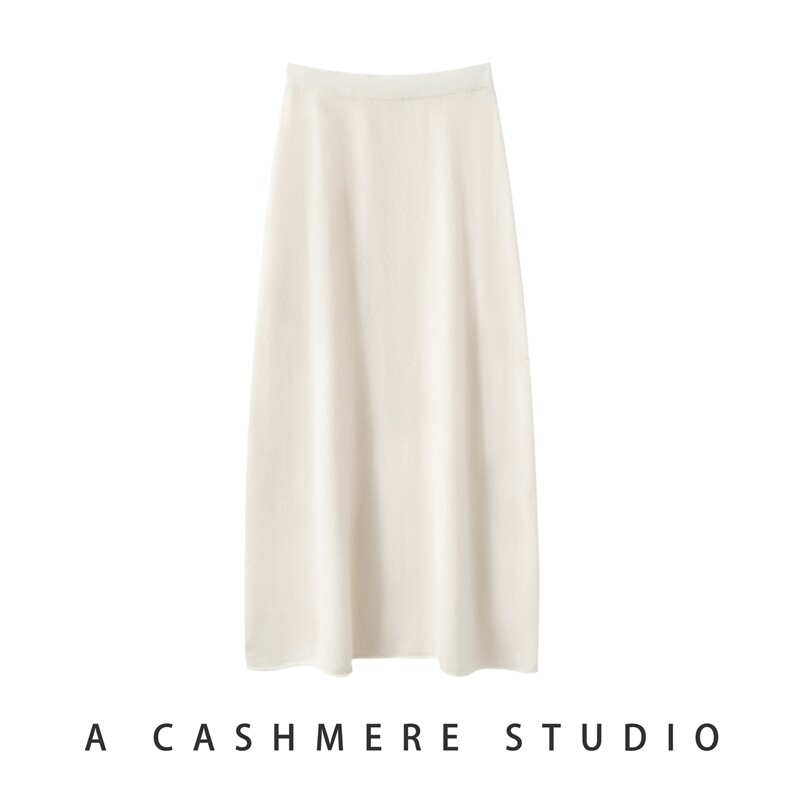 2025软糯舒适简约羊绒半身裙，女装半身裙，戎叶云台