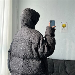 2025年冬季新款棉衣大码压皱连帽棉袄棉服A071-M12-P125,男装棉衣,电商A125