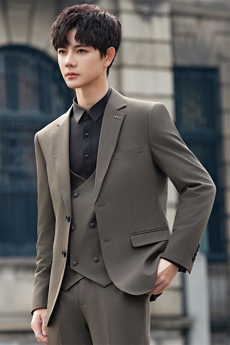 2025春秋男商务正装礼服西服时尚休闲西装外套A355-XF9002-P155,男装西服,电商A355（原A415）