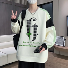美式圆领卫衣男2026秋季潮牌情侣休闲百搭打底衫A436-W02-P45，男装T恤，电商A436