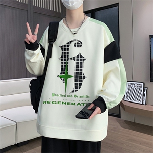 美式圆领卫衣男2026秋季潮牌情侣休闲百搭打底衫 A436-W02-P45图片