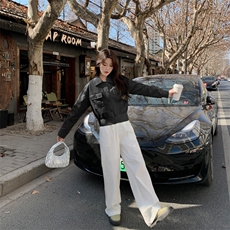 2025年春季机车服现货高品质皮衣外套，女装皮衣，臻衣坊