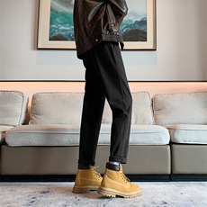 秋冬季新款毛呢休闲裤男高级垂感韩版修身小脚西裤B381/MN01p58，男装西裤，电商B381（原B382）