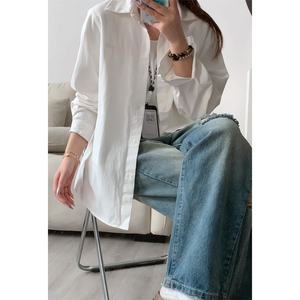 2025 HC25509改长 秋季女模大码纯色长袖衬衫M-5X HC25510-特P35图片