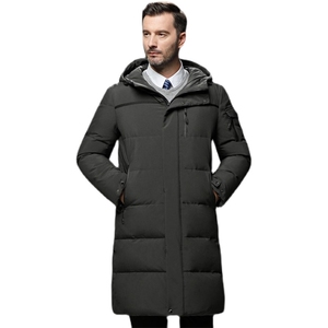 冬装加厚商务休闲户外中长款连帽中老年保暖羽绒服外套男866-P100图片