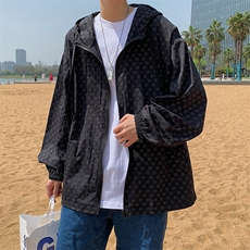 夏季新款防晒衣男ins港风潮流连帽上衣透气休闲外套W3140-P30，男装夹克，星座512-2