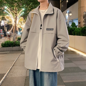 港风上衣夹克宽松落肩立领冲锋衣外套 JK862 P65图片